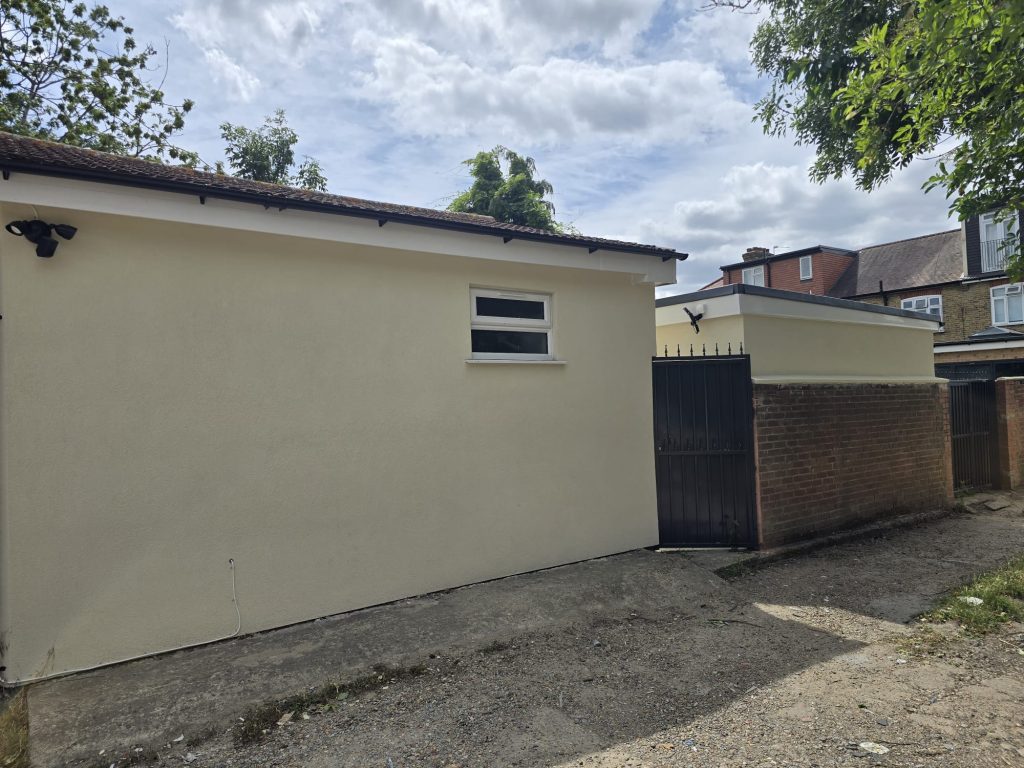 Summerhouse & house extension and paving & ladnscaping in Barking side