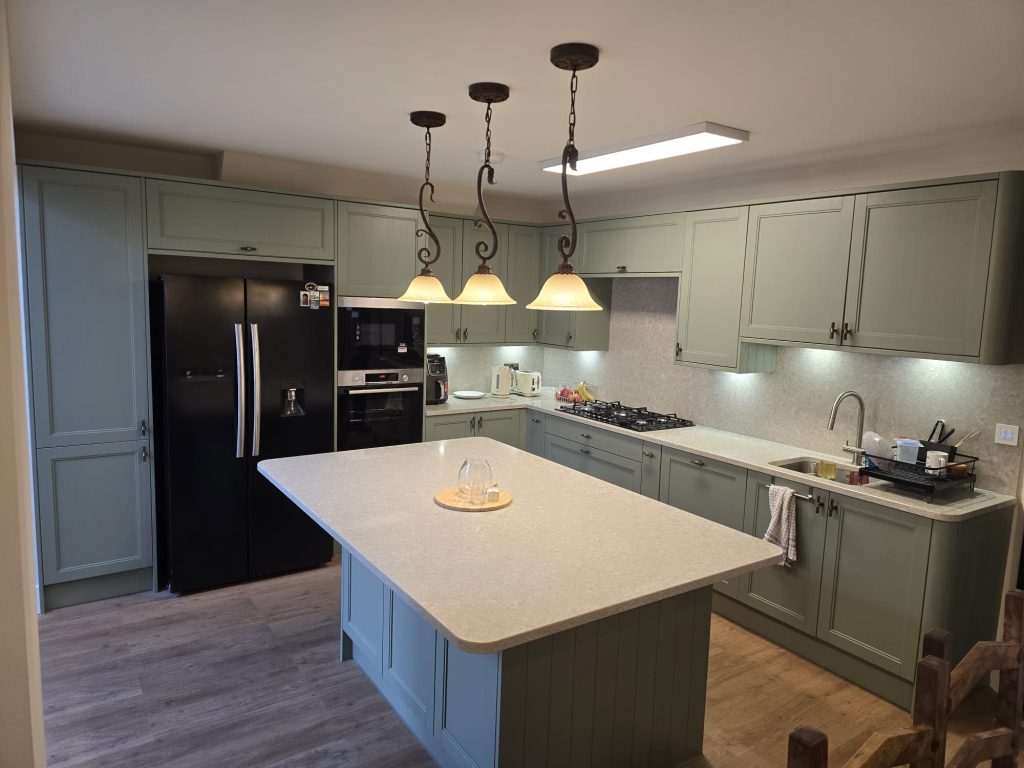 Summer house & house extension and paving & ladnscaping in Barking side