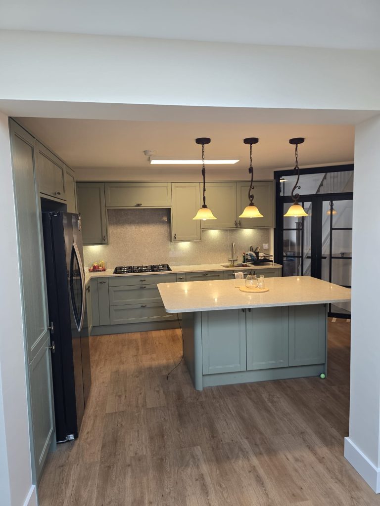 Summer house & house extension and paving & ladnscaping in Barking side